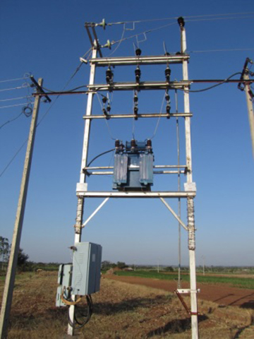 overhead powerline installation